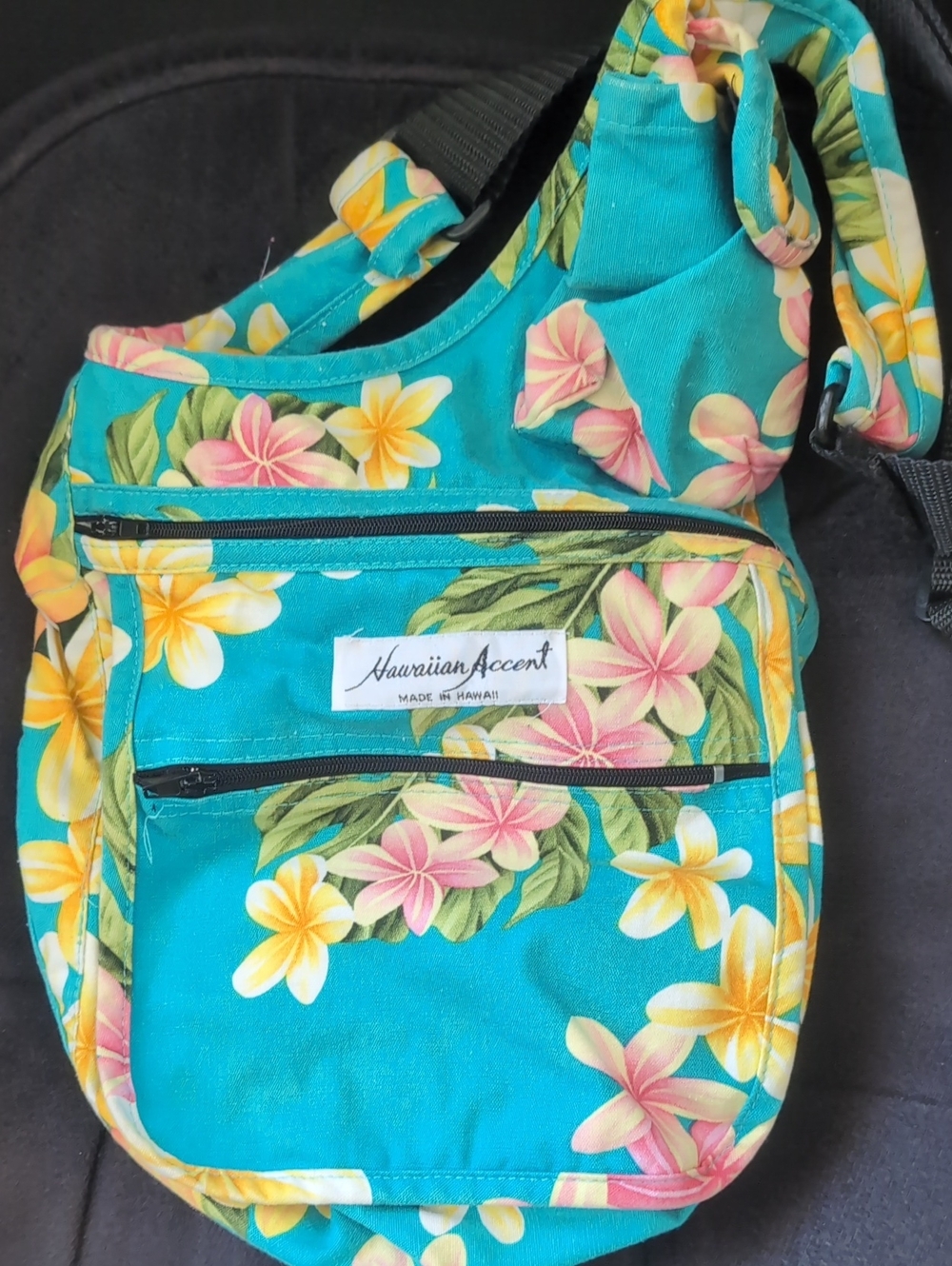 Teal Floral Crossbody Bag